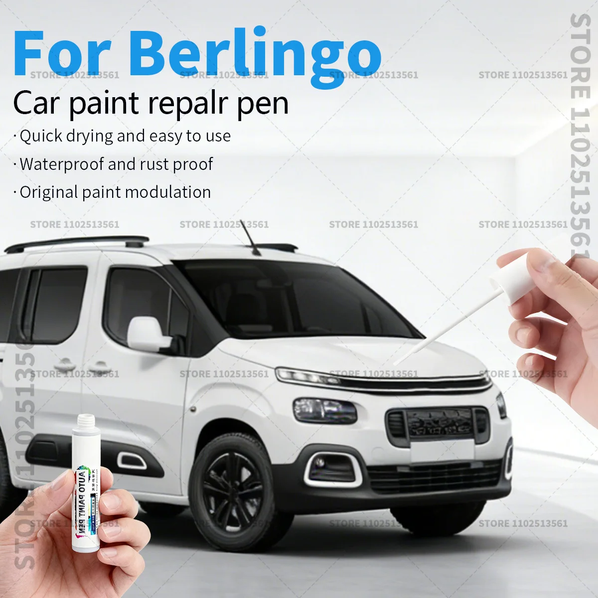 

Ручка для ремонта автомобильной краски для Citroen Berlingo, аксессуары для ремонта царапин, цвета: белый, синий Киама, черный, платиновый серый, зеленый Сирка.