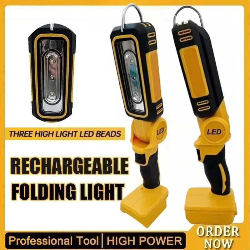 20V リチウム電池 90 度多機能折りたたみ作業灯ポータブルキャンプライト緊急懐中電灯フィット DEWALT バッテリー