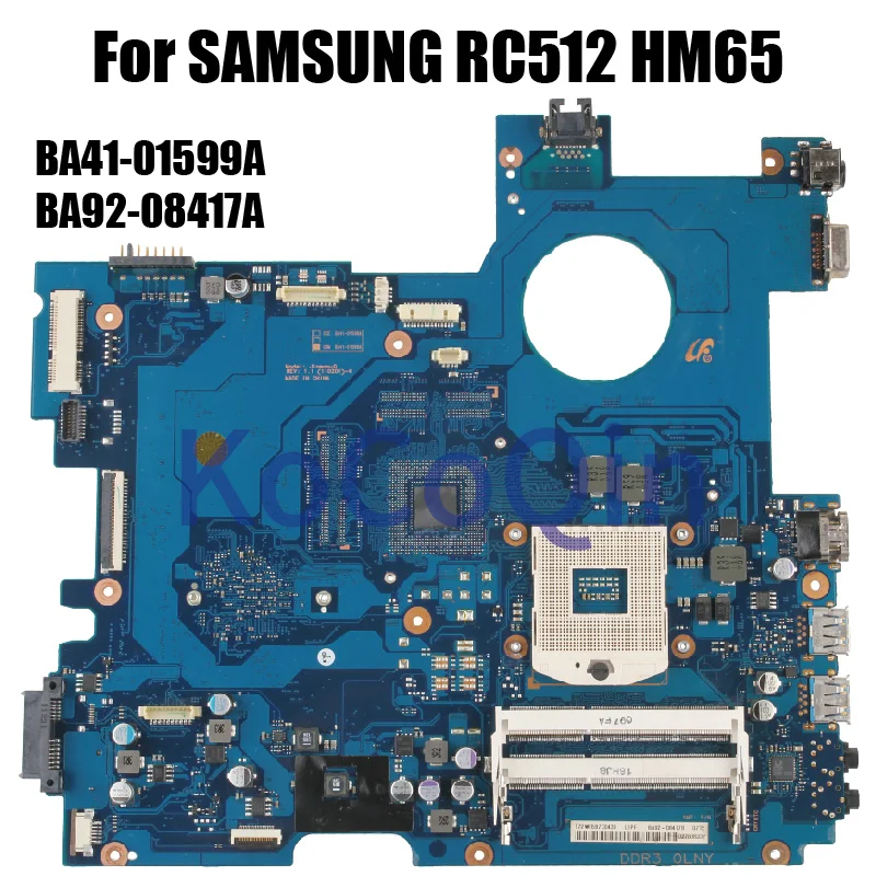 

Материнская плата для ноутбука SAMSUNG RC512 HM65 BA41-01599A BA92-08417A протестирована