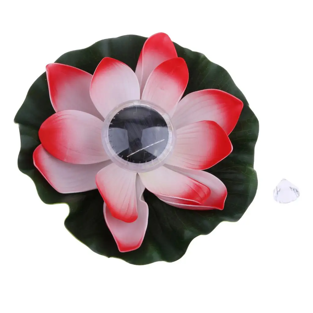 

Solar Powered Lotus Flower Wishing Lamp Floating Water Light Chinese Lantern