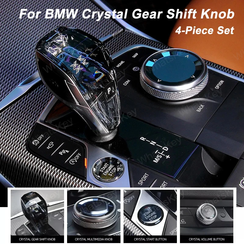 Crystal Gear Shift Lever For BMW G26 G20 G29 G28 G21 G22 G15 G16 G23 X4 G02 X7 G07 X6 G06 X5 G05 X3 G01 iX3 G08 Gearbox Handle