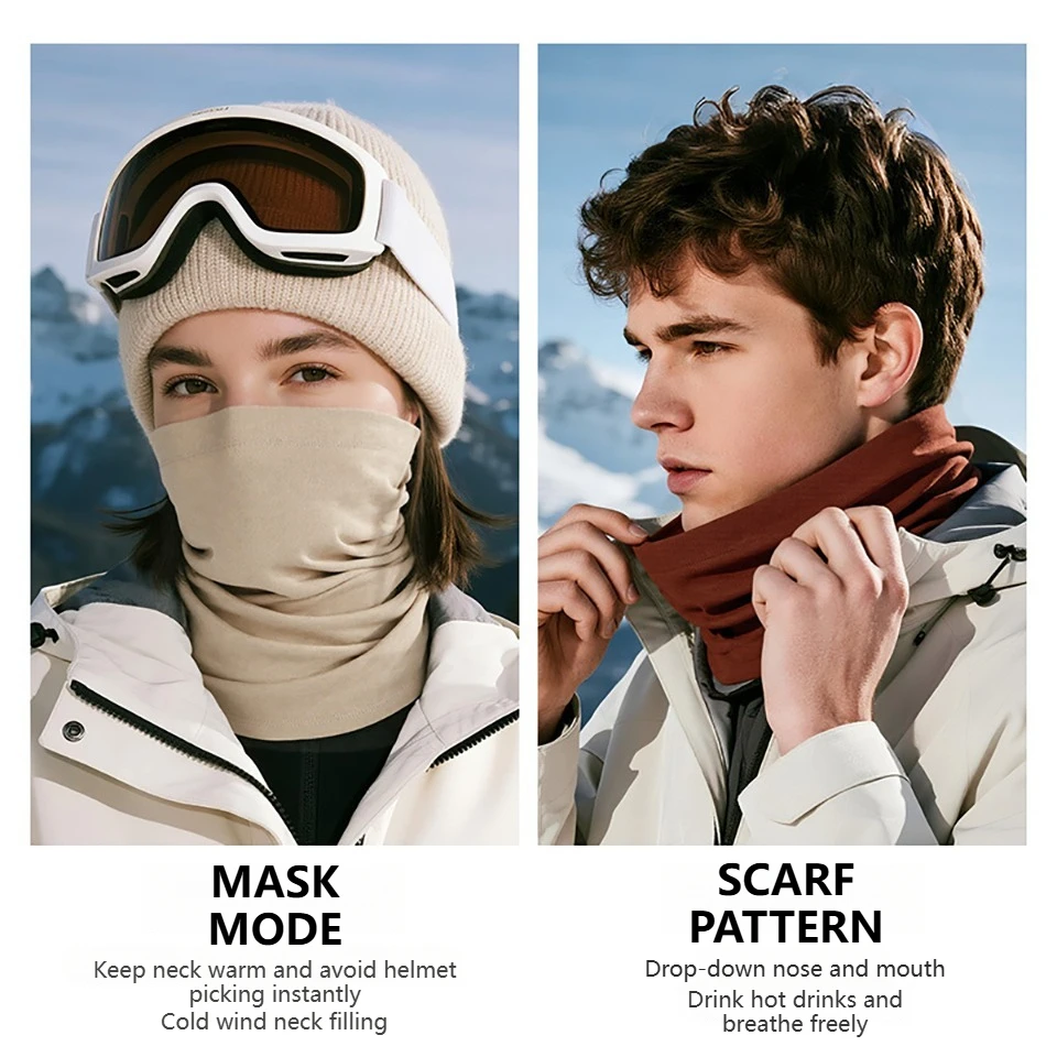 NOFOXO-mascarilla térmica de invierno para bicicleta, bufanda para Snowboard, cubierta para el cuello, pasamontañas, máscara de esquí a prueba de viento para hombres y mujeres