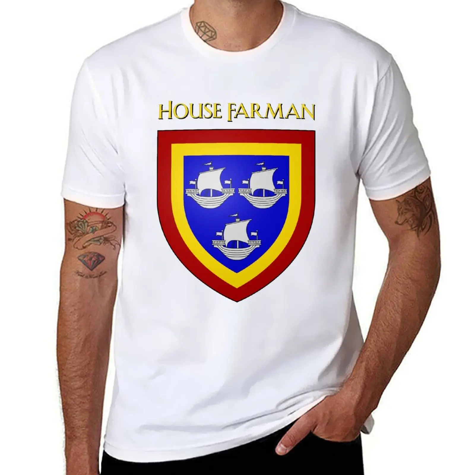 

House Farman Coat of Arms Heraldry Sigil - A Song of Ice and Fire T-Shirt man t shirt cotton anime t shirts oversize T-shirt