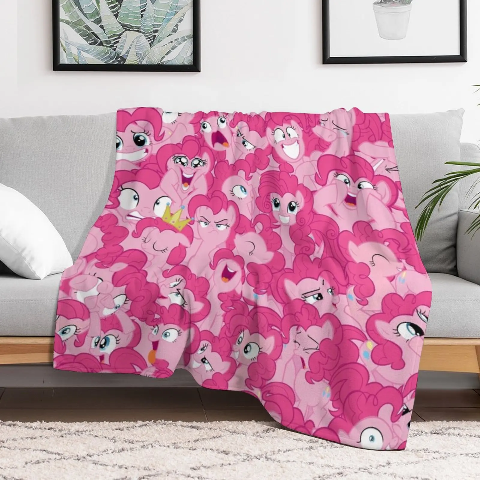 Pinkie Pie Mess Throw Blanket Warm Sofa Quilt Blankets For Baby Blankets