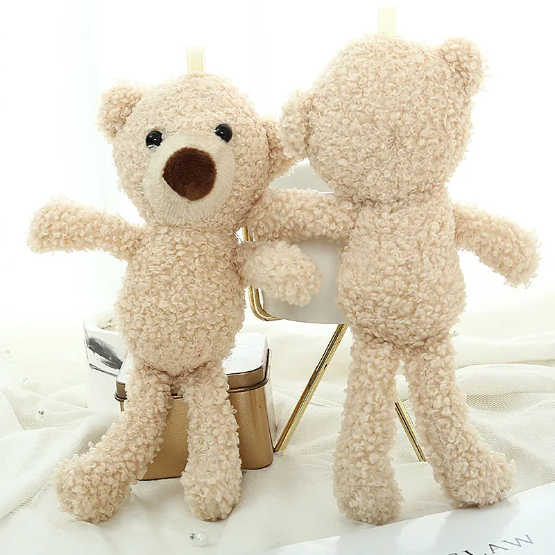 1pcs 20CM Bear Stuffed Plush Toys Baby Cute Dress Key pendant Pendant Dolls Gifts Birthday Wedding Party Decor