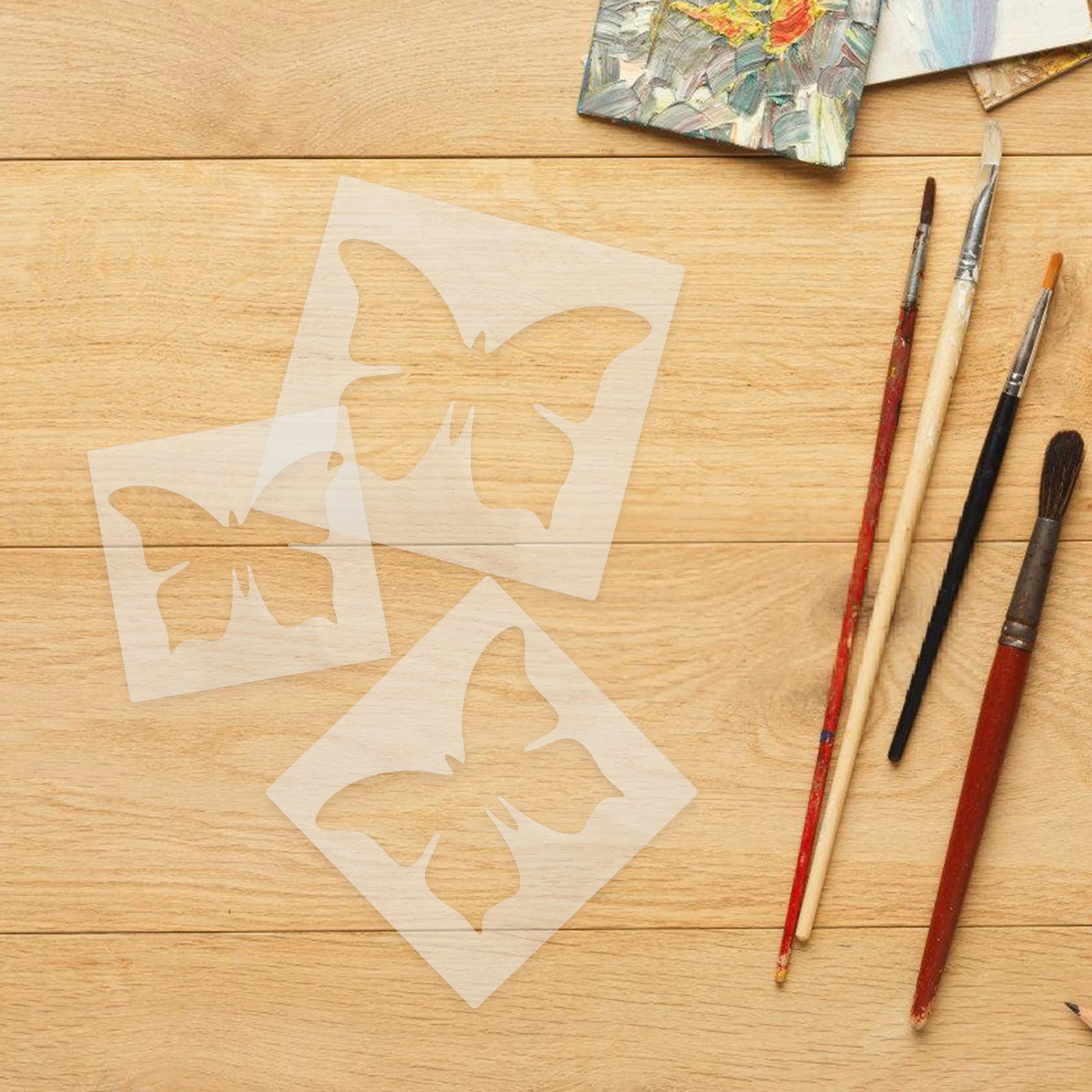 

16 Pcs Inkjet Painting Templates White Pet Decorative Stencil Reusable Craft Templates DIY Projects Supplies