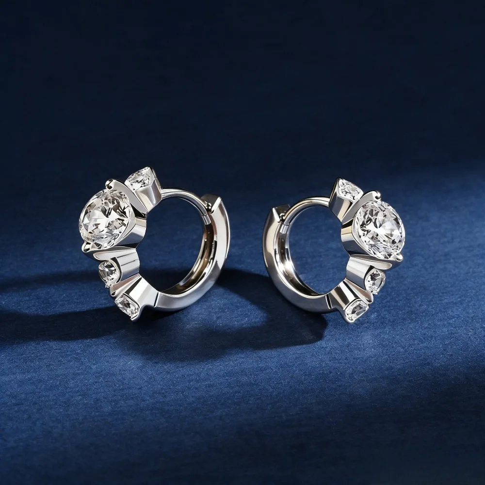 

Dreamy and Fairy Women's Earrings with Silver White Full Diamond Earrings, Anti Allergy and Anti Fading, Spring Style Matching, Exquisite Gift for Couples, Local Warehouse, Spring Easter