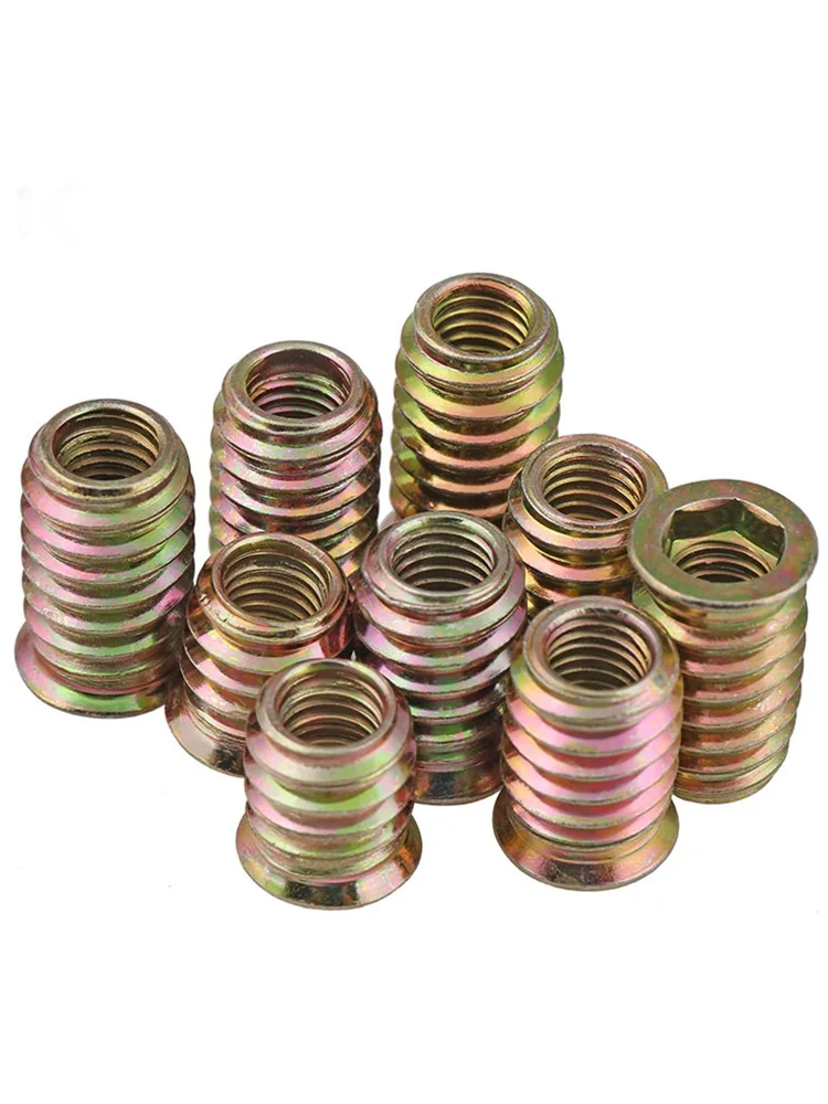 M6 M8 M10 Countersunk Head Hexagon Socket Embedded Nut Iron Inner And Outer Teeth Furniture Nuts Trapezoid Connecting Piece