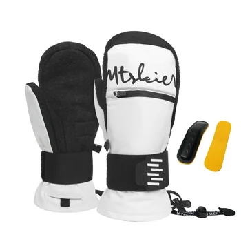 새로운 전체 팜 케블라 스키 장갑 남성과 여성 내장 손목 보호대 내마모성 방수 방풍 열 양털 장갑