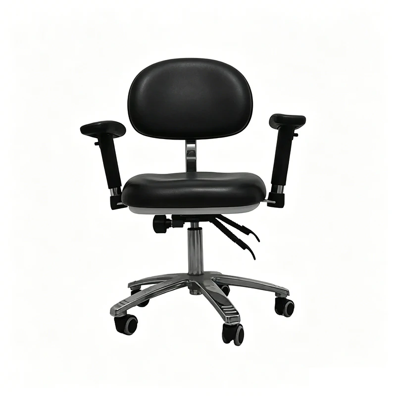 Hot Sale Swivel Dental Stool with Detachable Adjustable Armrest Comfort Leather Dentist Working Chair for Private Dental Office