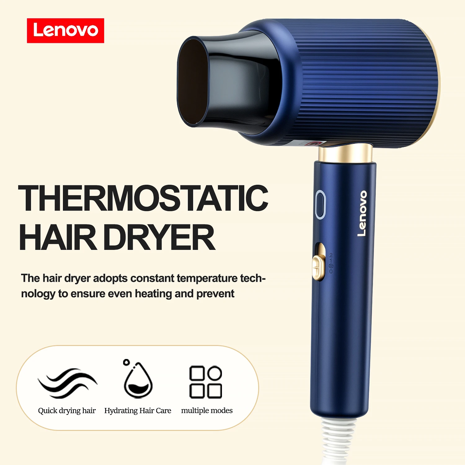 

Lenovo C4 high-speed hair dryer, constant temperature, overheat protection, negative ion hair care, professional dry hair, 220V