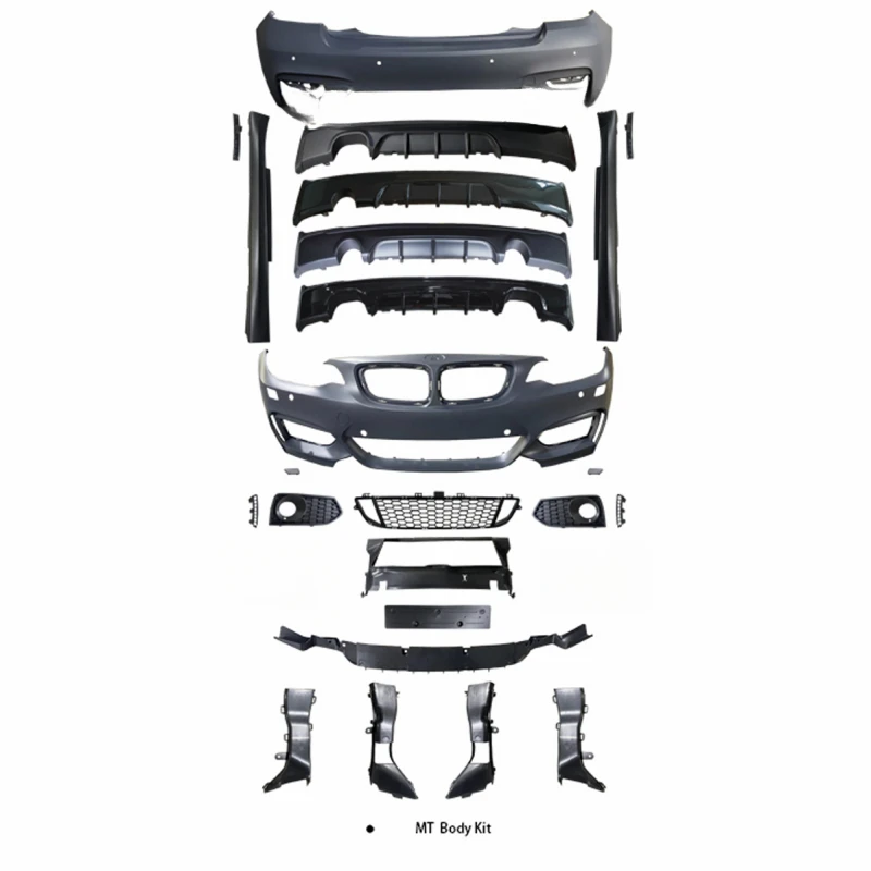 High Quality M Sport Style Conversion Body Kit Front Rear Bumper Assembly Fit For 2 Series F22 F23 Upgrade To F87 Look