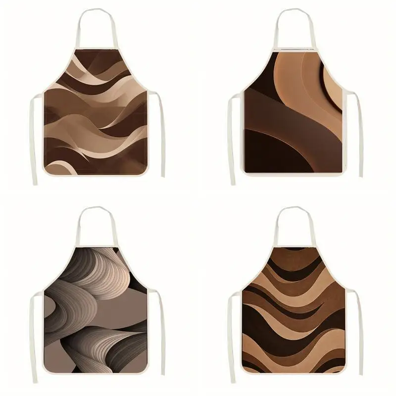 

Wavy Pattern Aprons Linen apron, suitable for kitchen cooking, parent-child interaction, painting and other scenarios