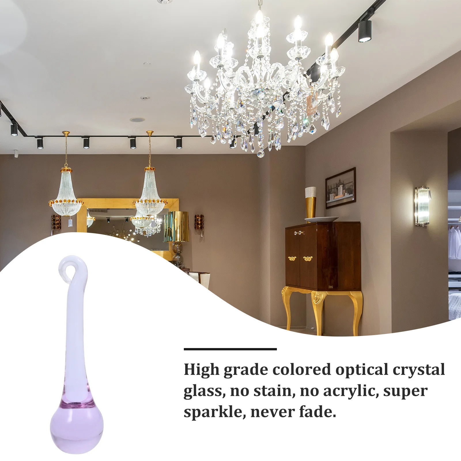 

10Pcs Crystal Pendant Chandelier Crystals Super Sparkle No Fade Light Hanging Decorations Chandelier Crystals Crystal Pendant