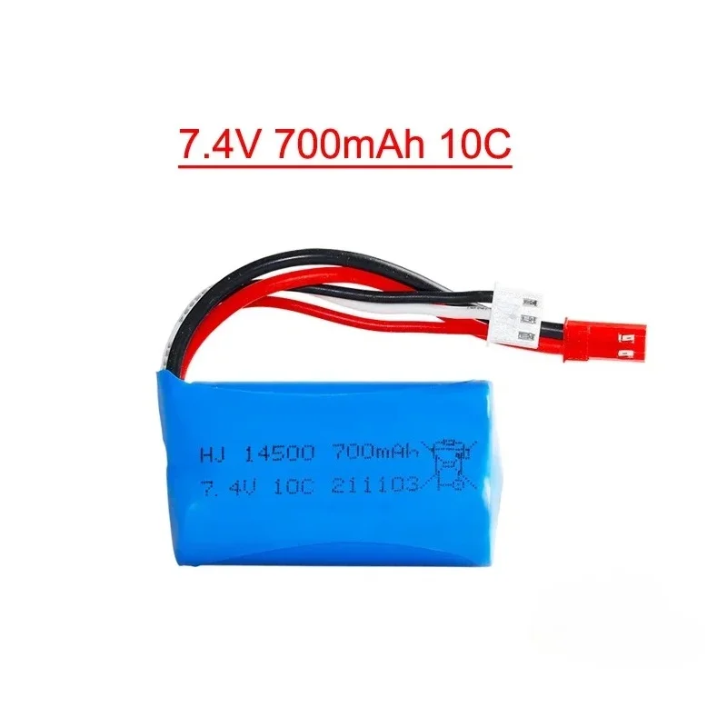 لسيارة التحكم عن بعد قارب الطرق الوعرة مركبة عالية السرعة بطاريات السيارات عالية المعدل 7.4 فولت 2 ثانية 700 مللي أمبير 10C 14500 بطارية ليبو