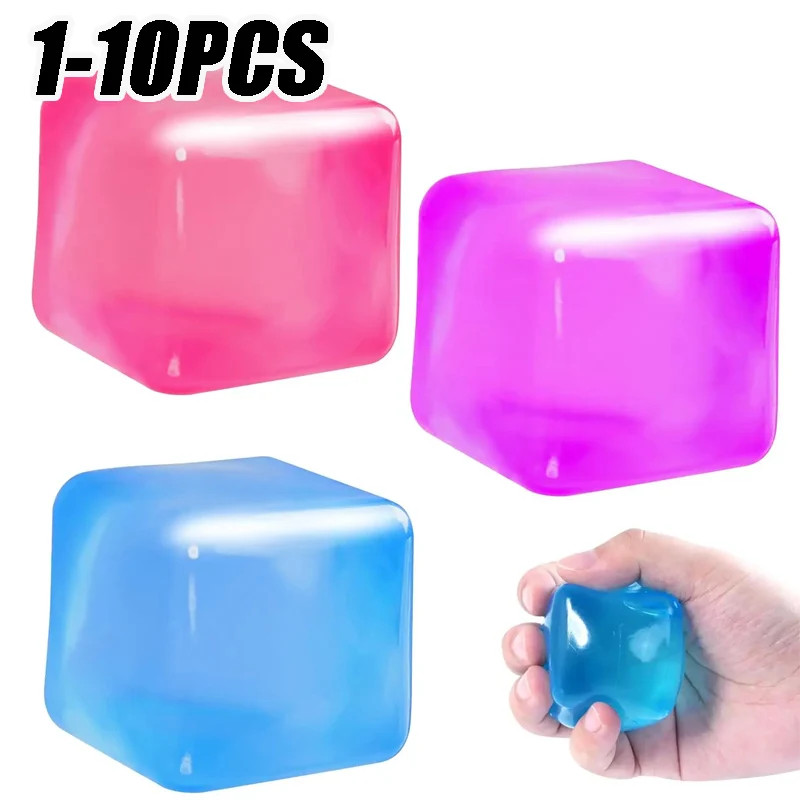 Ijsblokje Squishy Tieners Zintuiglijke Stressballen voor Kinderen Ijsblokje en Stress Kubus voor Angst Stress Relief Squishy Fidget Speelgoed