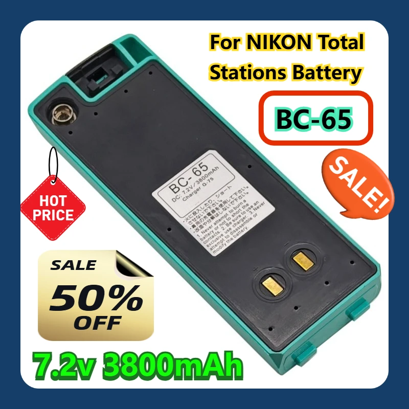 

For NIKON Total Stations BC-65 Battery 7.2v 3800mAh