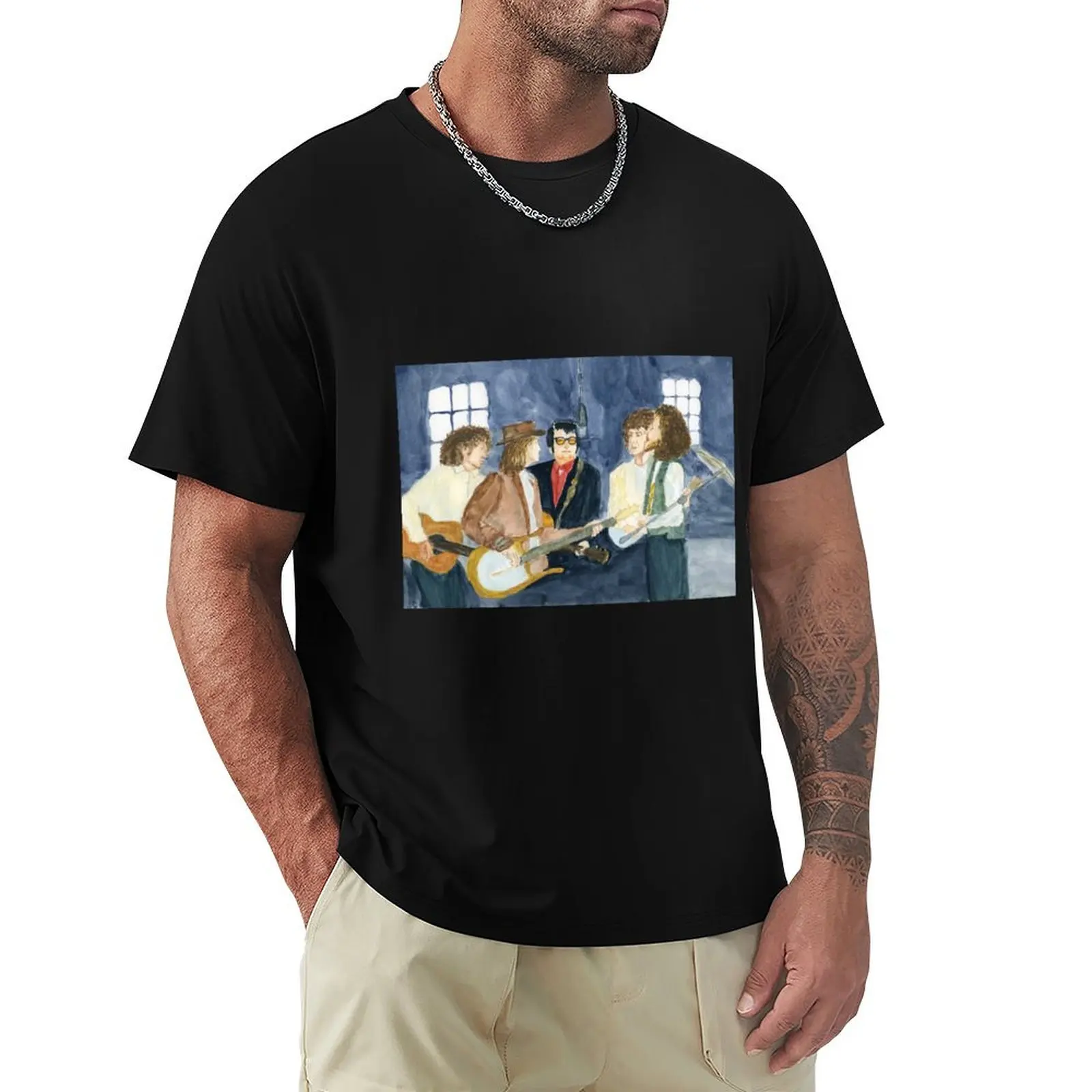 

The Travelling Wilburys recording session T-Shirt valentines clothes Funny t-shirts tee shirts for men