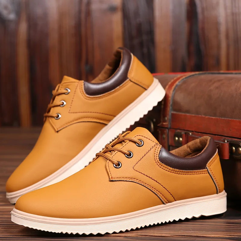 ZAPATOS DE TRABAJO antideslizantes para hombres, zapatos de cuero casuales impermeables, zapatos para jóvenes, zapatos de Chef de moda que combinan con todo, primavera y verano