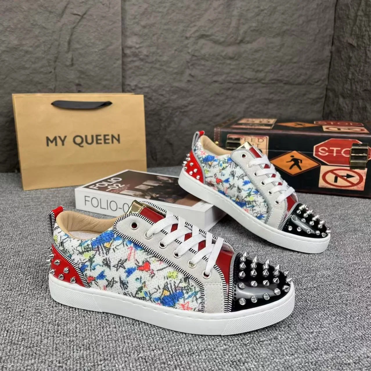 جديد الشارع شخصية مجلس أحذية رجالية الاتجاه برشام عارضة الأحذية أزياء الروح الرجل #3