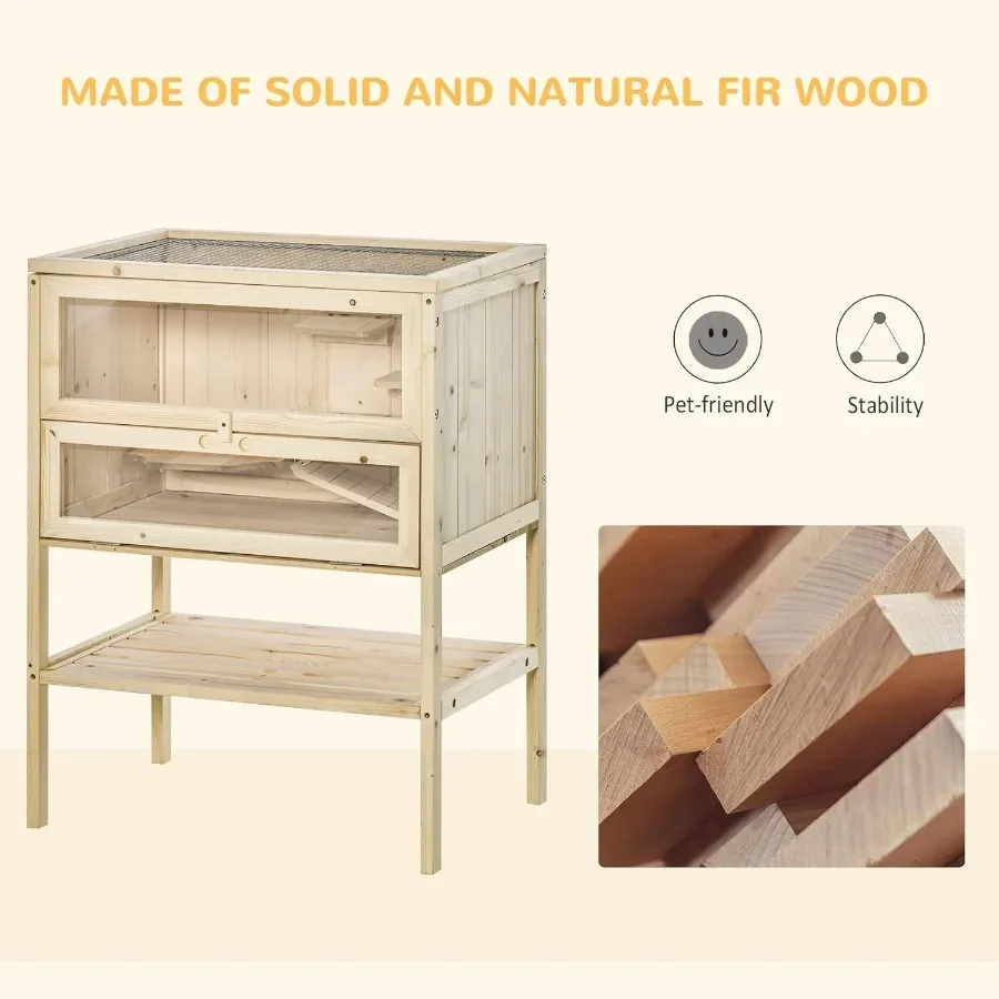 3-Tier Wooden Hamster Hutch 6