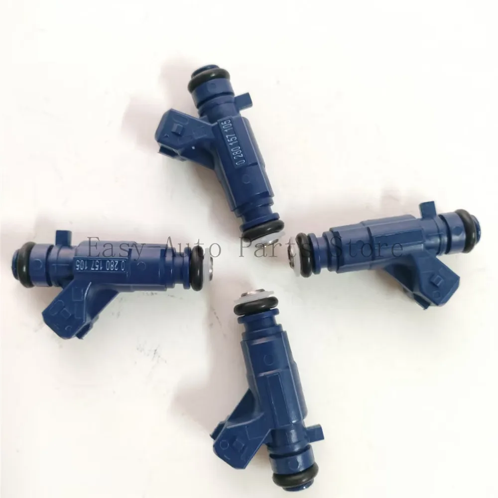 4pcs 0280157105 Fuel Injector Nozzle 94702523 for Chevrolet Aveo Sail Prisma Agile Cobalt Montana Flex Corsa 1.2L 1.4L 2011-2016