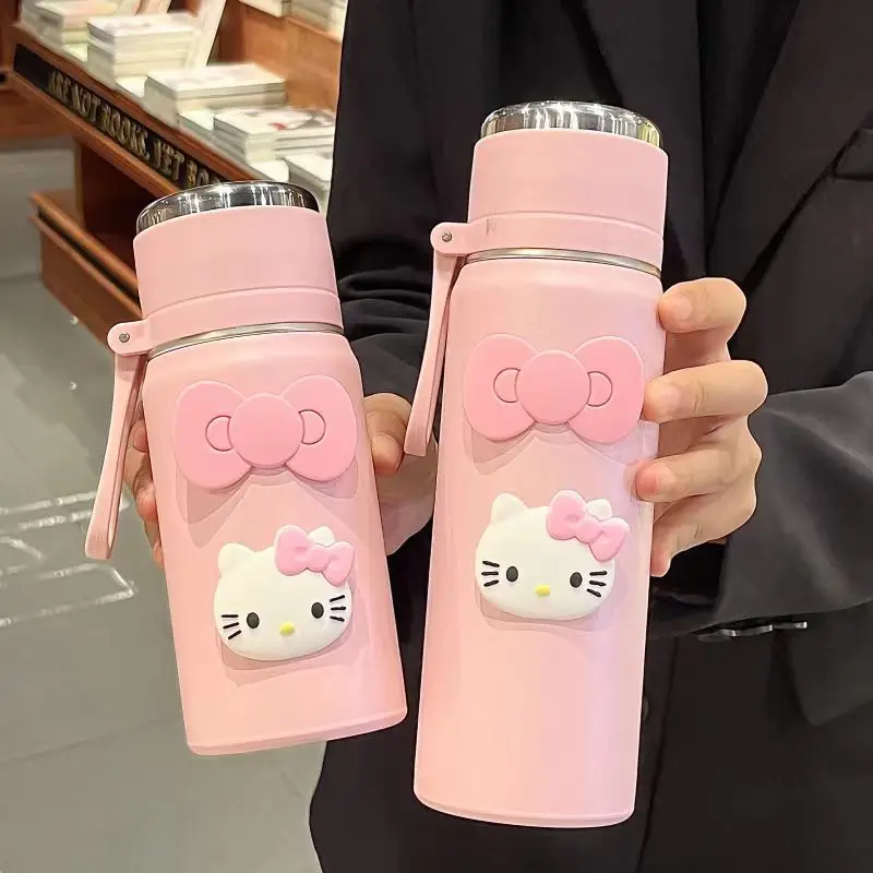 

400-500ML Hello Kitty Thermos Cup Bring A Small Cup Student Cartoon Anime Portable Direct Drink Office Coffee Cup Gift