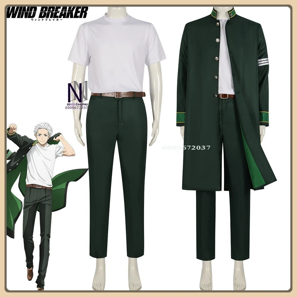 

2025 New High Quality Wind Breaker Cosplay Costume -Men's Hayato Suo Full Set Short Sleeve&Long Coat Anime Outfit Comic Con Suit