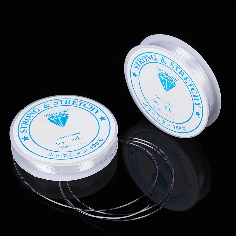 Transparent White Crystal Fish Filament Elastic Thread for Stringing Beads for Handicraft DIY Jewelry-making Materials