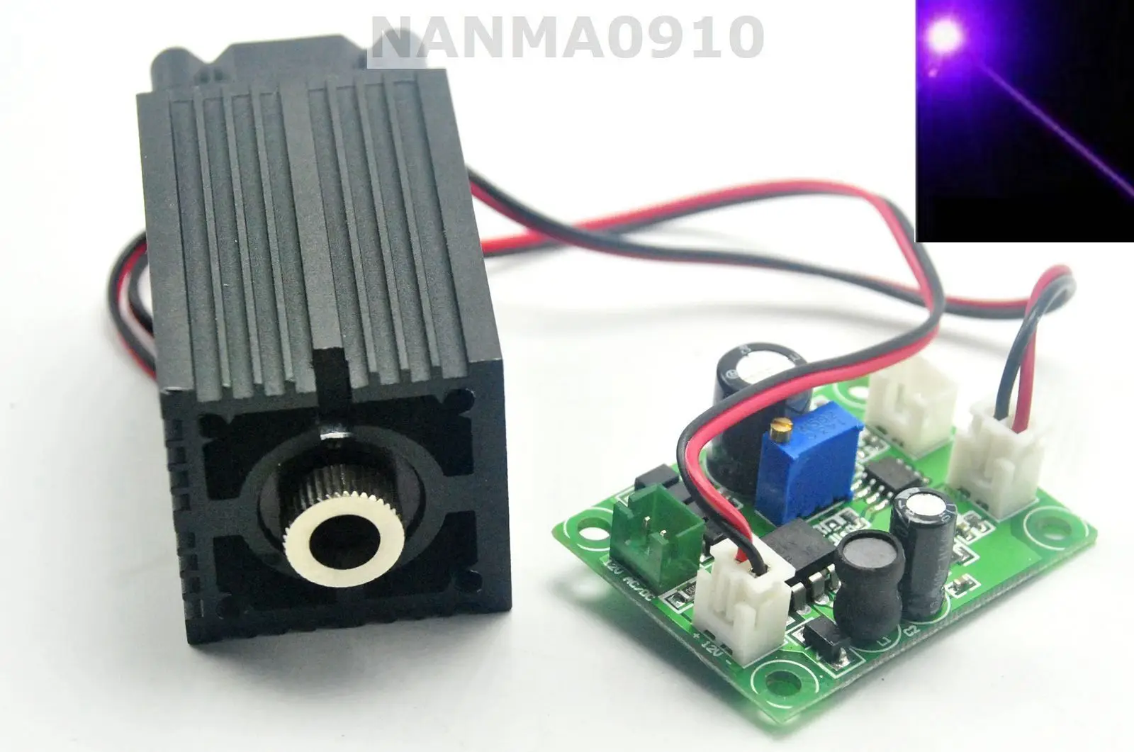 

Focusable 405nm 50mW Violet/Blue Laser Dot Module TTL +Long-time Working