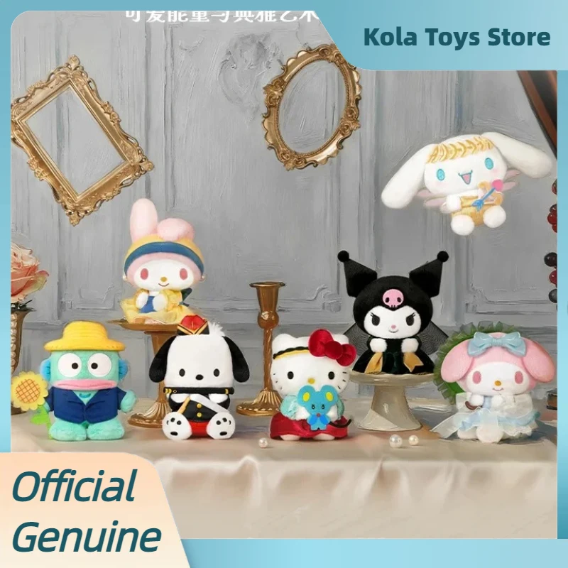 

Sanrio Famous Painting Series Plush Blind Boxcute Hello Kitty Stuffed Doll Pendant Desktop Ornament Collectible Gift For Girl