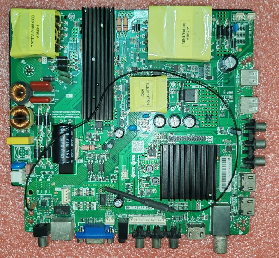 

HK.T.RT2831P838 wifi Three in one TV motherboard, tested physical photos for 98--119V 800MA 1g+8G