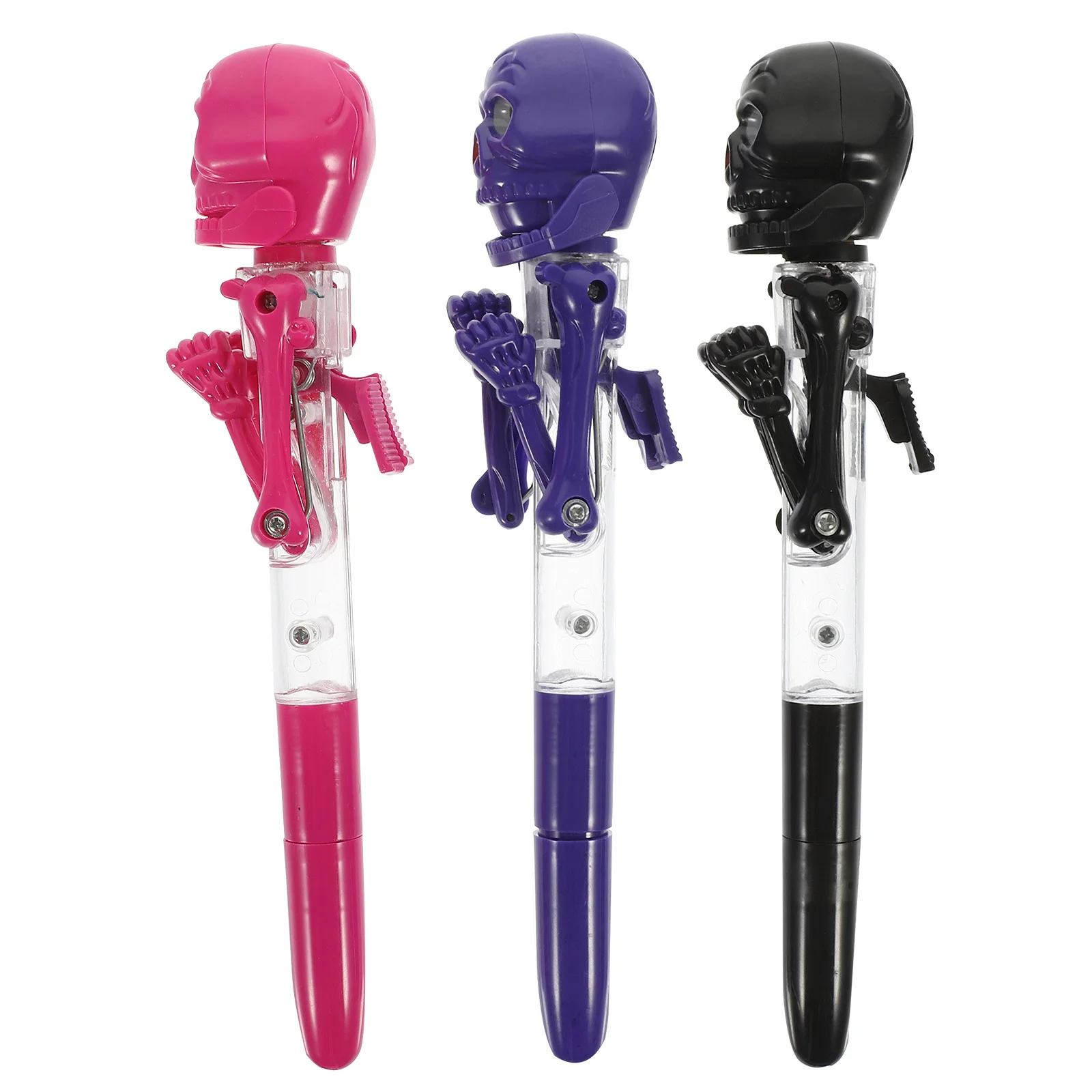 

3Pcs Halloween Ballpoint Pens Glow in Dark Pumpkin Skull Writing Pen Students School Classroom Supplies Halloween Ballpoint Pens