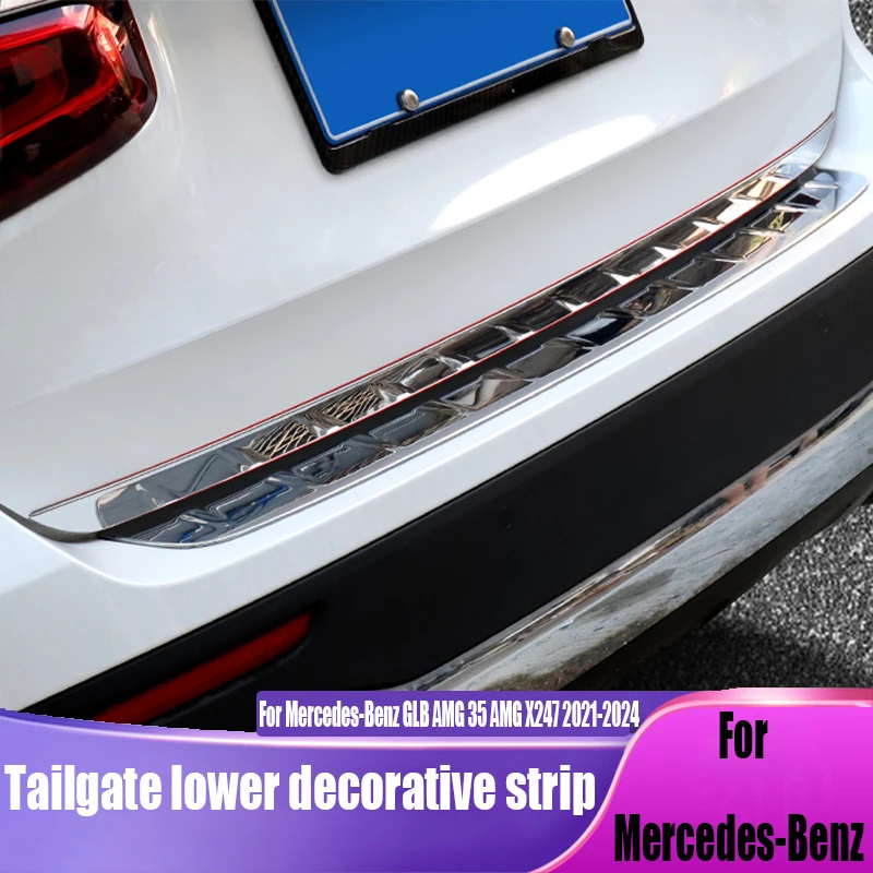 

Декоративная накладка на нижнюю часть задней двери для Mercedes-Benz GLB AMG 35 AMG X247 2021-2024, аксессуары для украшения экстерьера автомобиля.