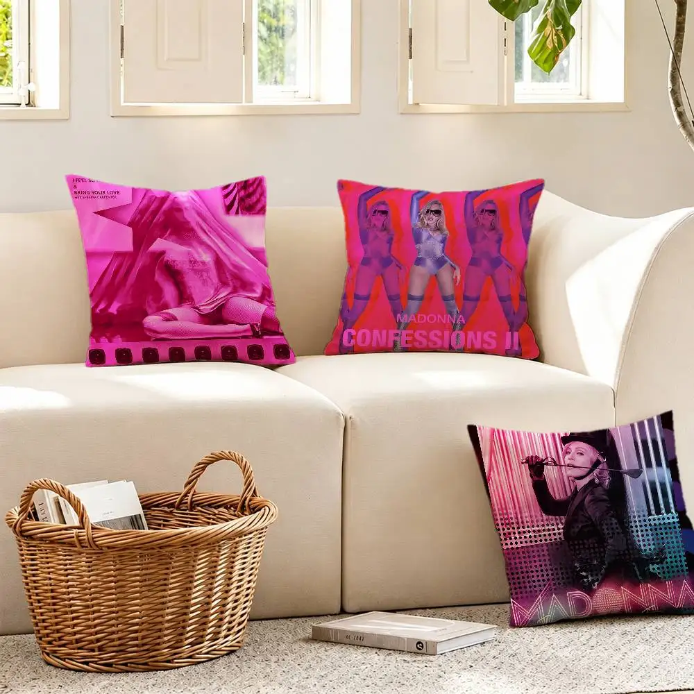 M-Madonna THE C-CONFESSIONS TOUR Pillow Case for Sofa Living Room Home office Decor Protective Cover