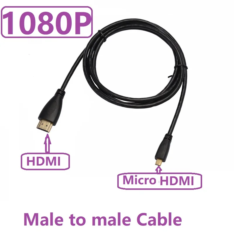 10m 5m 3m 2m Micro HDMI-compatible To HDMI Cable  3D 1080P 1.4 Gold Plated Male-Male Micro HDMI-compatible Cable For Tablet HDMI