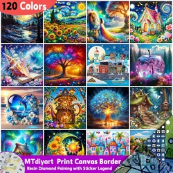 Tree Fantasy Resin Diamond Painting 120 Colors Sticker Legend Landscape Cotton Thread Needlework Scenery Handmade Home Decor