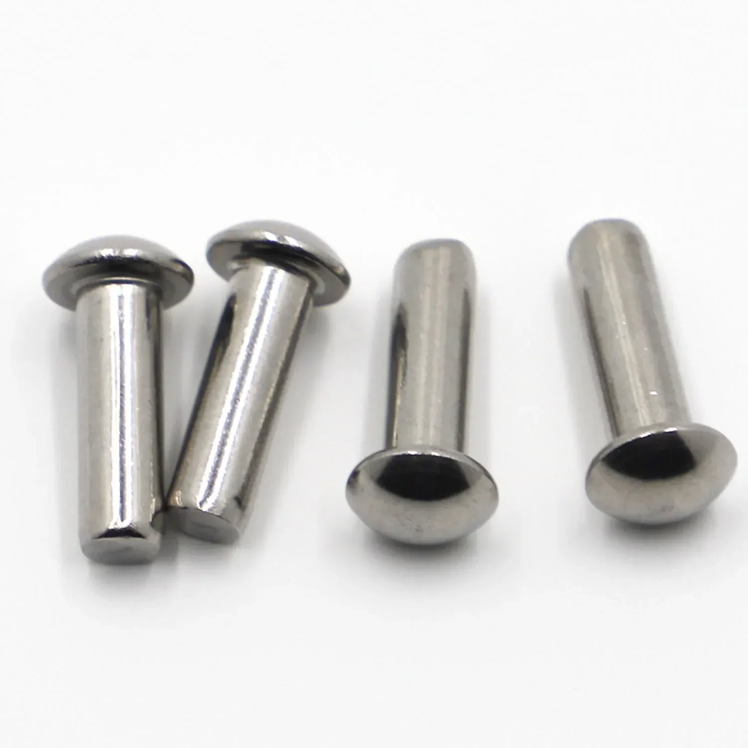 10-50pcs M0.8 M1 M1.2 M1.4 M1.6 M2 M2.5 M3 M4 M5 M6 304 Stainless Steel Solid Round Head Rivet Alloy Self-plugging Rivet GB867