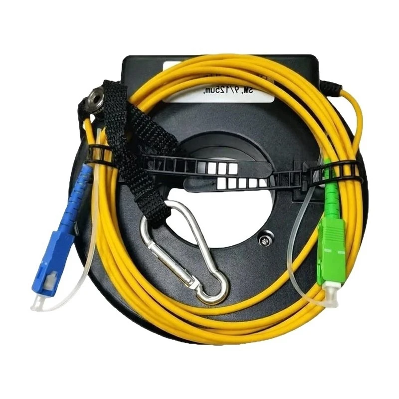 Cabo de Lançamento AU61-OTDR 150M SC/APC para Conector de Entrada SC/UPC em Conector de Saída Anéis de Fibra Óptica SCAPC-SCUPC
