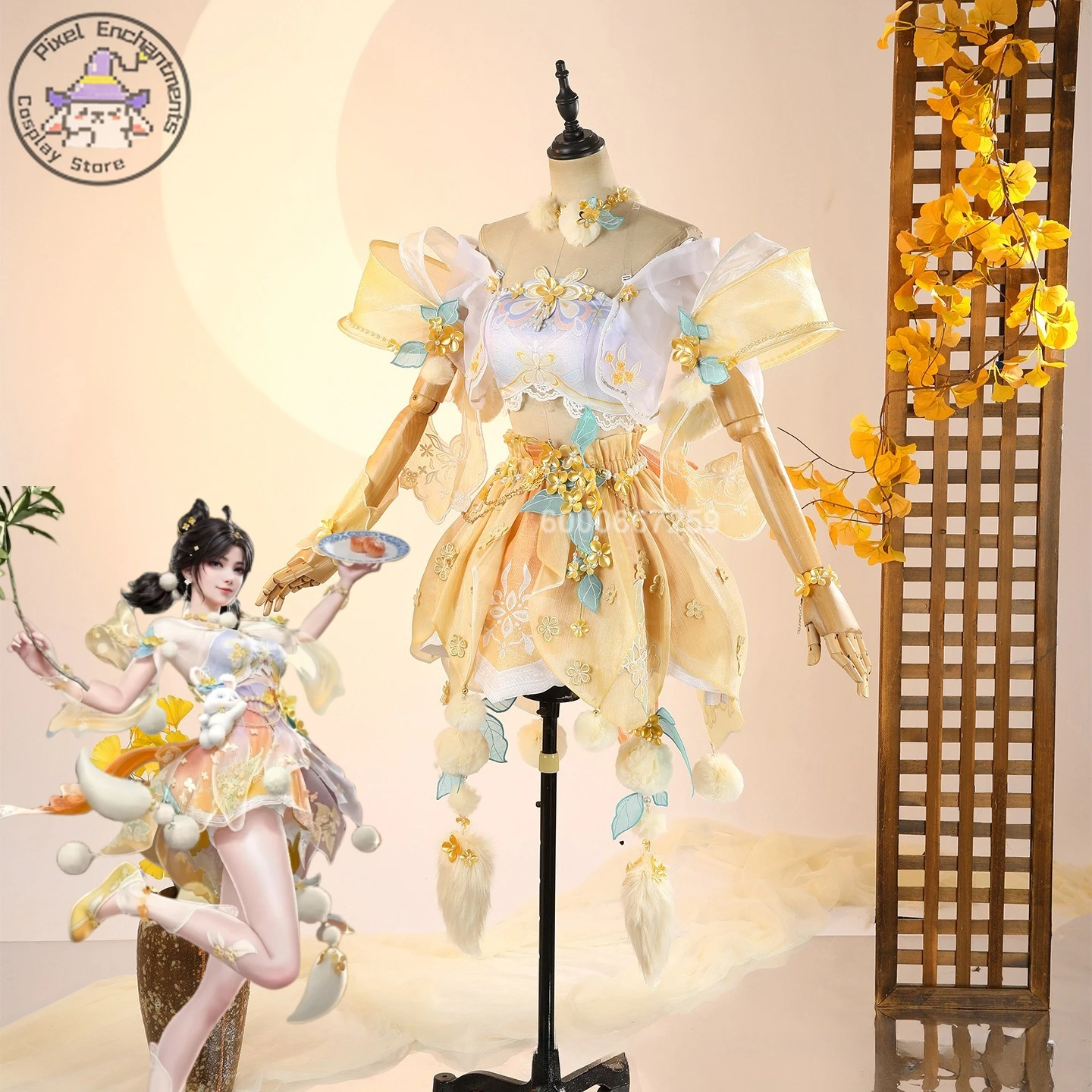 

Top Game Naraka: Bladepoint Cosplay Costume Anime Feria Shen Role Playing Cute Dress Outfit for Women Comic Con Halloween Party