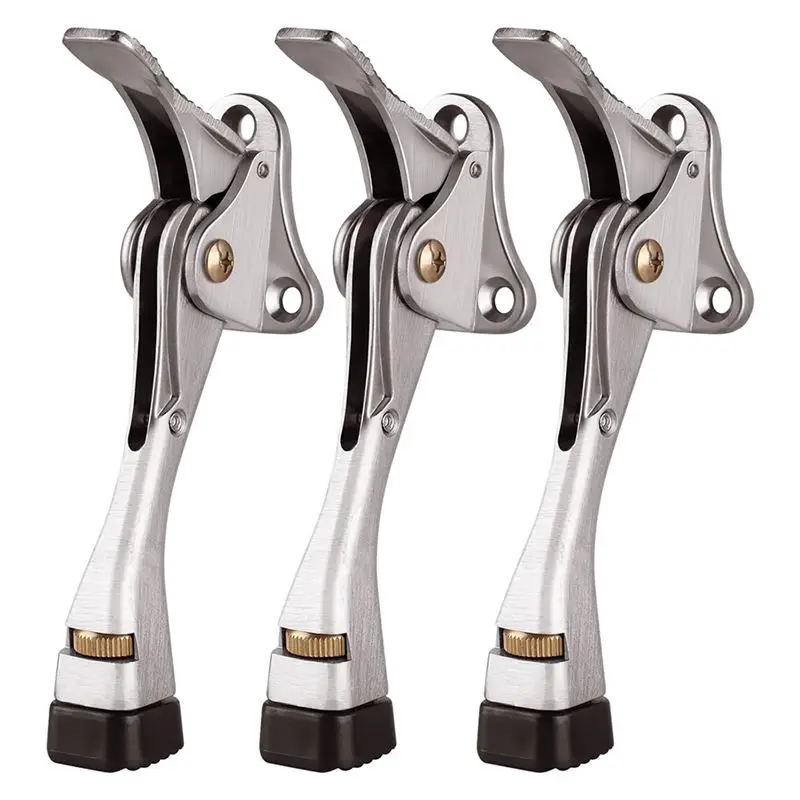 

ABKN-Foot Door Stop Automatic Foot Door Door Stop Invisible Adjustable Movable Anti-Collision Brake 4 Inches 3Pieces