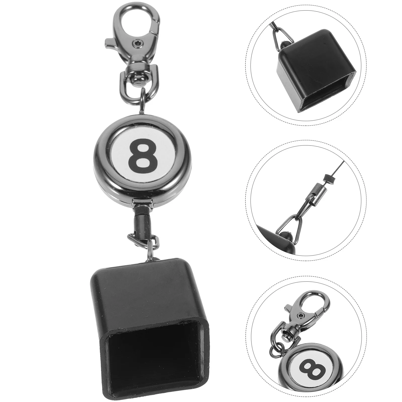 

Billiard Cue Chalk Holder Pocket Metal Retractable Design Lightweight Pool Table Accessory for Cue Chalk Protection