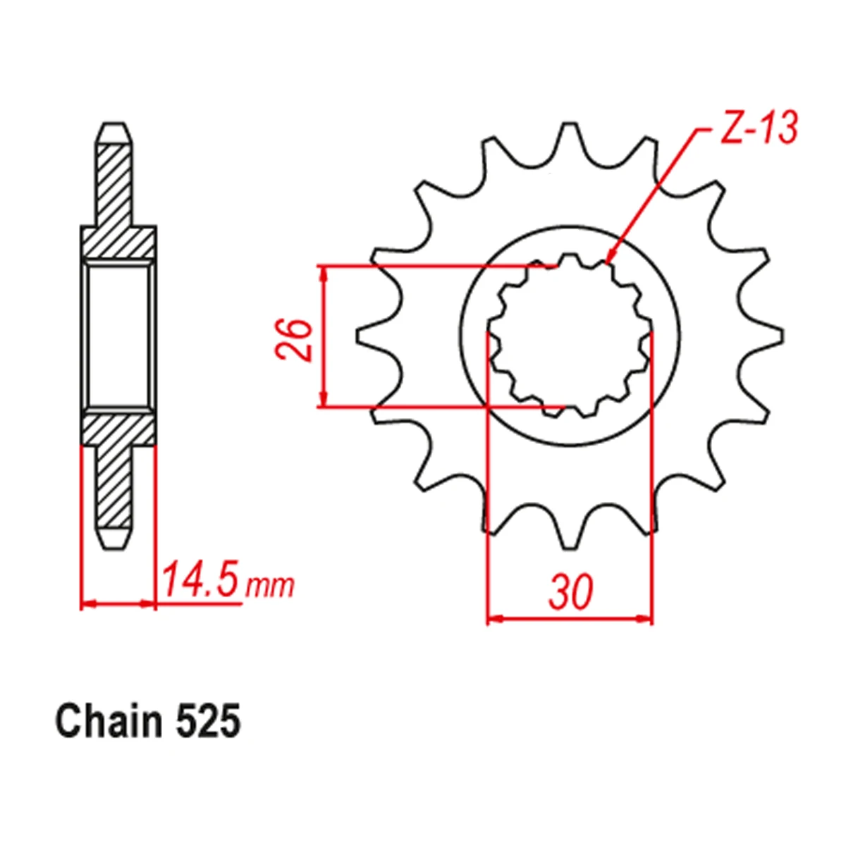 OZOEMPT（525-15T/16T）Motorcycle Rear Sprockets For Hon-da CB750 Night Hawk RC39 RC42 CB1000 R/RA RVF750 R RC45 VFR800 Interceptor