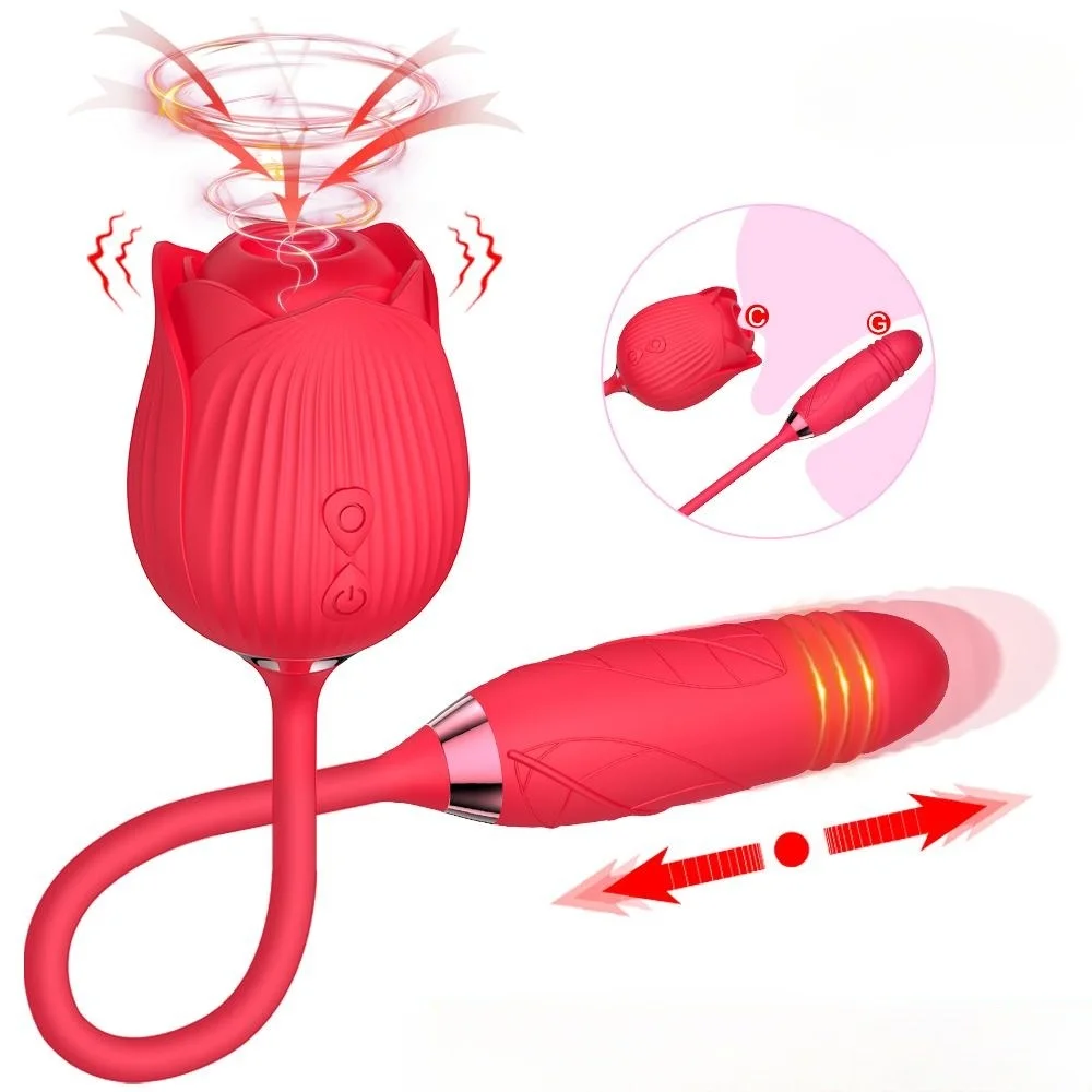 Roos Zuigen 10 Speed Vibrator Voor Vrouwen Clitoris Blowjob Tepel Sucker Love Ei Intieme Goederen Masturbatie Seksspeeltjes Voor Volwassenen