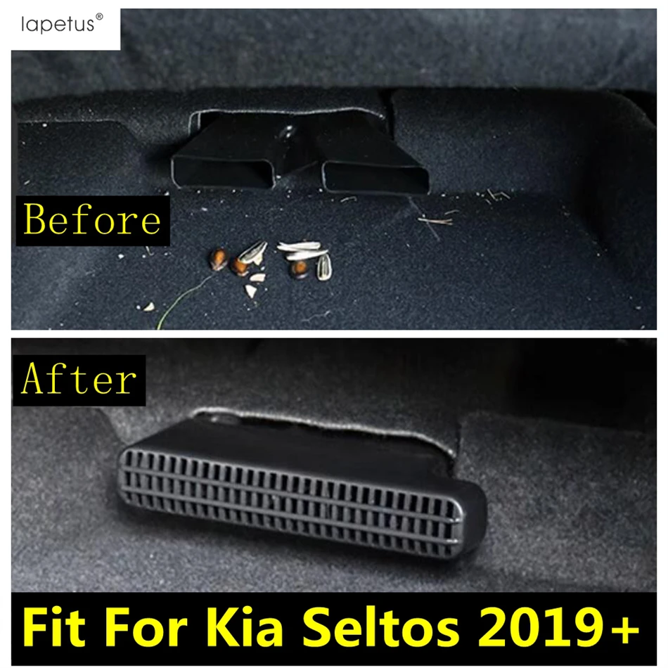 

Car Seat Under Floor Air AC Conditioning Vent Outlet Grille Protective Dust Case Cover Kit Accessories For Kia Seltos 2019 -2023