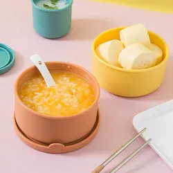 700ml Baby Silicone Lunch Box with Lid Preservation Box Food Container Portable Insulated Lunch Box Household Storage Bowl 1pcs