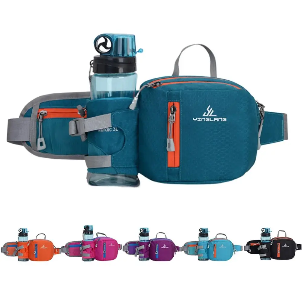في الهواء الطلق ماراثون حقيبة الجري خفيفة الوزن الصالة الرياضية اللياقة البدنية زجاجة ماء الحقيبة حزام الخصر حزمة ركوب الدراجات جيب الهاتف النايلون #4