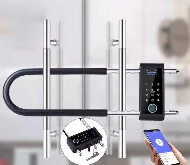 serratura-intelligente-a-doppia-apertura-per-porte-in-vetro-con-sblocco-remoto-da-smartphone-impronta-digitale-e-password-design-a-u