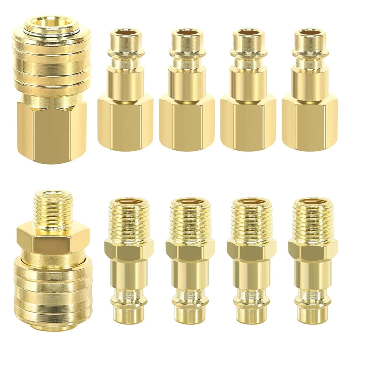 

10Pcs Compressed Air Coupling 1/4in BSP Quick Coupling Compressed Air Couplings Compressed Air Hose Coupling Compressed