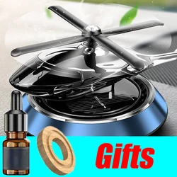 Car Helicopter Solar Rotating Perfume Diffuser Car Fragrance Decoration Car Air Freshener Ornaments Deodorant Perfume Diffuser